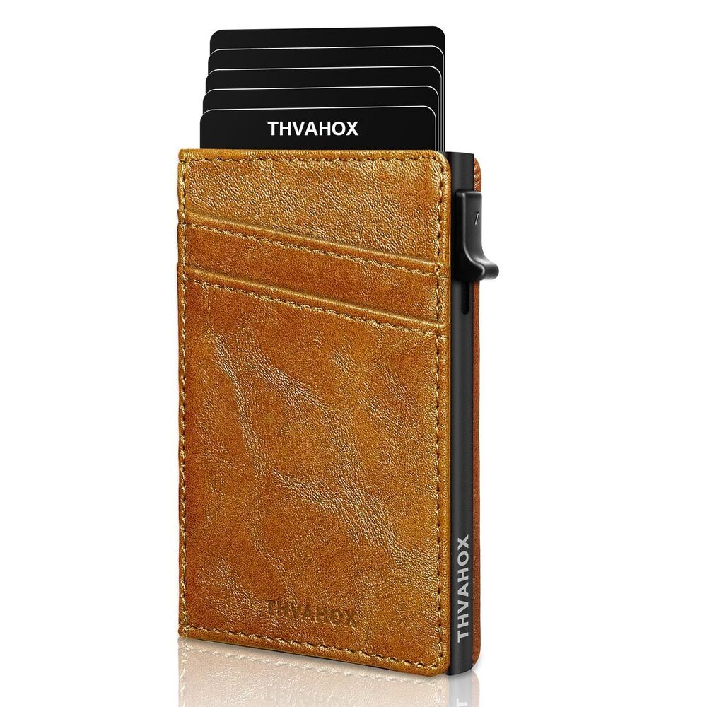 2928 Pop Up Wallet - RFID Blocking Stealth Leather - Smart Holder for Cash
